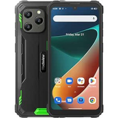 Blackview Outdoor Mobile Phone Without Contract BV5300 Pro, ArcSoft® 13MP + 8MP, 7GB + 64GB (1TB Extension), 3 Card Slots, Android 12 Dual SIM IP68 Waterproof Smartphone, 6.1 Inch HD+, 6580 mAh