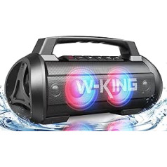 W-KING 70 W (90 W Peak) Bluetooth Speaker Boxes, Music Box, Bluetooth Box, Large Boom Bass/EQ, Party Box, Bluetooth Speaker, Waterproof IPX6/42H Battery/Microphone Input, Sound Boxes TF/AUX for PC, TV