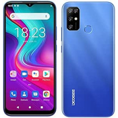 Android 11 Mobile Phone without Contract DOOGEE X96 Pro, Octa Core 4GB + 64GB, 5400mAh Battery, 13MP Quad Camera, 6.52 Inch Water Drop Screen, Smartphone Dual SIM + SD (3 Slots), Fingerprint Blue