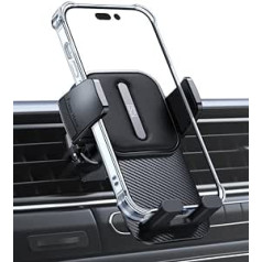 YOSH 2023 Mobile Phone Holder Car Ventilation 360° Rotating Mobile Phone Holder Car Air Vent with Double Lock Clip, Compatible with Large Phone iPhone Samsung Huawei Google