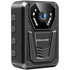 CAMMHD 4K/2160P HD Body Cam IP68 Waterproof 9-10 Hours 170° Wide Angle Infrared Night Vision Suitable for Police Fire Brigade etc (128GB)