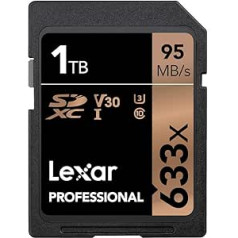 Lexar Professional 633x SD Card 1TB SDXC UHS-I Memory Card - Up to 95MB/s Read - for DSLR Mid Class HD Camcorders 3D Cameras (LSD1TCB633)