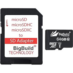 eMemoryCards 64GB Ultra Fast 80MB/s microSDXC Memory Card Compatible with Doro 7030, Doro 8050 Mobile