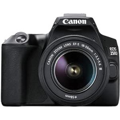 Canon EOS 250D digital camera - with EF-S 18-55mm 3.5-5.6 IS STM lens (24, 1 megapixels, 7, 7 cm (3 inch) Vari-Angle display, APS-C sensor, 4K, Full-HD, DIGIC 8, WLAN, Bluetooth), black