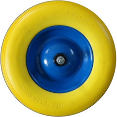 Polyurethane Foamed Wheelbarrow Wheel Precision Bearing Steel Rim Groove Profile Includes Axle