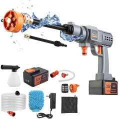 DEWINNER Cordless Pressure Washer, 32 V, Portable Pressure Washer for Patio Cleaning and Car Washing, Household, Lawn, 700 PSI High Flow Rate, Adjustable Nozzle 5-in-1