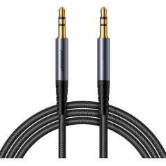 Audio Stereo AUX kabelis 3.5mm mini ligzda 2m melns