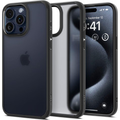 Spigen Ultra Hybrid maciņš iPhone 15 Pro, caurspīdīgs un melns