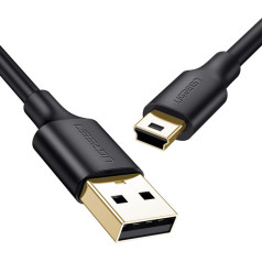 USB-miniUSB adaptera kabelis 480 Mbps 2m melns