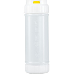 San Jamar EZ KLEEN Saucenflasche aus Kunststoff mit mittlerem Ventil für Standard-Saucen und Dressings, 473 ml, Weiß, 12 Stück