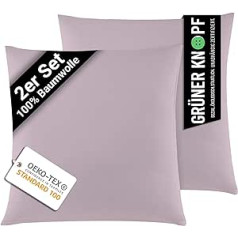 NECO'S home Pillowcase 80 x 80 cm, Set of 2, Pillowcase 80 x 80 cm, Cotton, Breathable and Ultra Soft