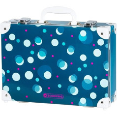 Schneiders Polkadot 49522-064 Children's Case Approx. 24 x 33 x 10.5 cm with Carry Handle and 2 Metal Clasps for Storing Craft Supplies for Playing and Travelling