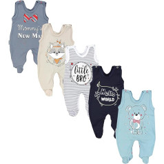 TupTam Baby Unisex Romper with Printed Slogan Pack of 5