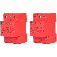 2pcs 3P DC Surge Protection Arrester Device Lightning Arrester Device 3.0 KV 40 ka