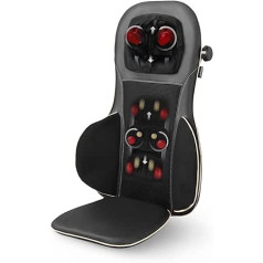 Medisana MC 825 Shiatsu massage pad, massage seat pad with acupressure, neck massage, warming function, 3 intensities, red light function, with remote control for back and neck