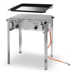 Gāzes grils ar pannu Grill Master Maxi 590x480mm 11,6kW - Hendi 154717