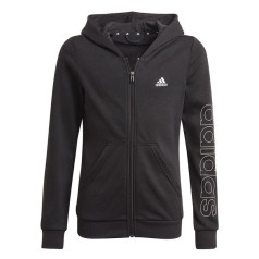 Adidas Essentials logotips ar pilnu rāvējslēdzēju Hoodie Jr GN4050 / 128 cm