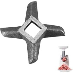 Minced Meat Chopper, Meat Grinder Blade, Meat Grinder Knife for Grinders, Cross-shaped Meat Grinder Professional, Steel Kitchen Food Meat Grinder Cutter Part (#5)