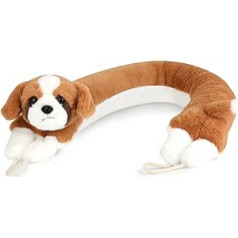 MAGZO Cold Insulation Draught Excluder 93cm Decorative Thermal Door Stop Cold Protection Polyester Brown