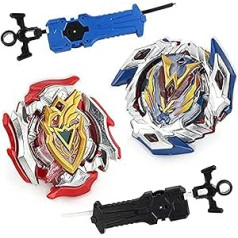 Burst Starter Spinning Toy with New Holy Sword Grip Includes Metal String Launcher (2 Packs)