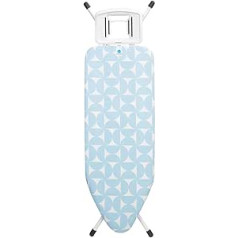 Brabantia - Bügelbrett C - Für Dampfbügeleisen - Groß & Faltbar - Höhenverstellbar - rutschfeste Füße - Perfekt Angepasster Baumwollbezug - Kinder- & Transportsicherung - Fresh Breeze - 124 x 45 cm