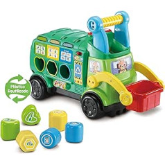 VTech - Recycling Truck, Eco-Friendly Toy for Kids + 18 Months, Recycling Learning, Recycled Plastic Assembly - ESP Version (3480-541822)
