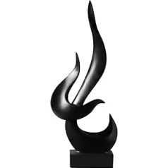 Zhenpin Modern Decorative Sculpture Art Black Flame Decorative Statue Suitable for Living Room, Bedroom and Office Decoration Sculpture