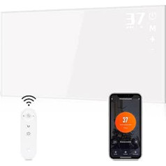 Mursche Infrared Wall Heater, Infrared Heater, 450 W, Thermostat Heater, Electric Infrared Heater, Standing Device with Remote Control, Electric Heater, Energy Saving with App, WiFi, Electric Heater,