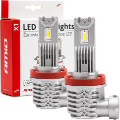 LED x1 sērijas amio h8/h9/h11 auto spuldzes