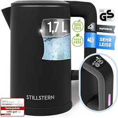 Stillstern Kettle with Temperature Setting [1.7 L, 40-55-70-85-100 °C], 12 Hours Warm, Precision Spout Made of Stainless Steel, Anti-Fingerprint, Fast Heating [2200 W], Quiet, Stable Hold