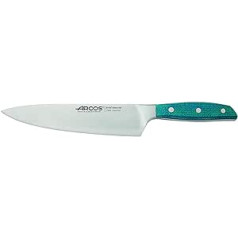 Arcos 190623 Brooklyn Series Chef's Knife, Blade Made of Forged Stainless Steel, 210 mm, Micarta Handle, Blue (Silk Blade)