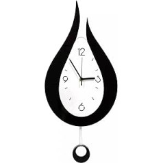 SFITVE Wall Clock without Ticking Noises, Wall Clocks, Modern Creative Water Drop Pendulum Clock with Pendulum Used, Silent Pendulum Digital Wall Clock, for Bedroom, Living Room, Kitchen, Office, Wall Decoration (54 cm)