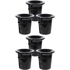 Angoily Pack of 6 Wine Tasting Spit Bowls, Wine Tasting Dump Bucket, Spit Bowl, Champagne Bucket, Skewer, Wine Barrels, Cold Wine Barrels, Ice Bucket (Black)
