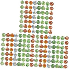SAFIGLE 300 Pieces Marbles Children's Toy Toy for Children Marble Game Colourful Glass Marble Playset for Children Stained Glass Decoration Marble Ornaments Decorative Glass Ball Checked Slingshot