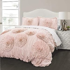 Lush Decor, Bettdecke, Kissenbezüge, Serena-Set, pink Blush, King Size