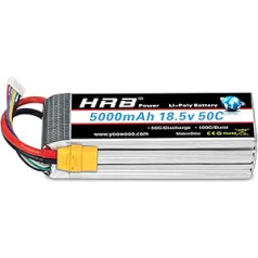 HRB 18.5 V 5000 mAh 50C 5S XT90 Lipo Battery Pack for RC Car RC Truck RC Truggy RC Airplane Drone DIY Hobby