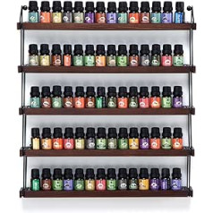 JackCubeDesign MK482A Essential Oil Wall Shelf, 5 Tiers, 16.8 (W) x 2.2 (D) x 20.6 (H) Inches, 5 Tier