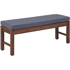 Amazon Aware Outdoor Padded Bench Acacia Wood Walnut Finish Capacity 102kg