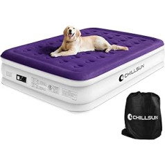 CHILLSUN 203 x 152 x 40 cm Air Mattress 2 Person with Electric Pump, Air Bed, Self-Inflating Inflatable Bed, Guest Bed, Inflatable Air Mattress, Folding Mattress for Guest Bed or Camping