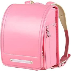 Schultasche, Schultasche mit großem Fassungsvermögen, leichter Rucksack aus PU-Leder, verhindert Buckel-Büchertasche, schwarz, 33 x 24,5 x 16 cm