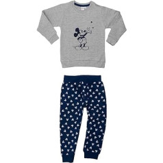 Disney Mickey Mouse Baby Set Unisex Top Jumper with Trousers 2-Piece Grey/Blue