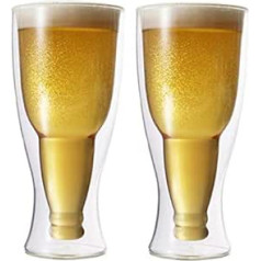 Double-Wall Glass Beer Pilsner 350ml Set Of 2