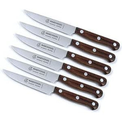 Pack of 6 Table Knives quality#82 45 Bubinga Marsvogel Solingen 01 Solingen Thin