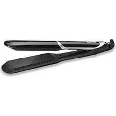 BaByliss Sleek Control Wide straightening iron with ion technology and extra long & wide plates with tourmaline ceramic coating and comb attachment ST397E
