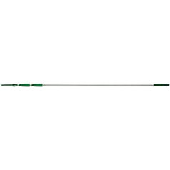 Unger ED370 OptiLoc Telescopic Pole with Safety Cone, Silver/Green, 3 Pieces, 3.70 m Length
