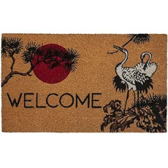 Entryways Victoria and Albert Museum Cranes Coir Doormat, Natural, 45 x 75