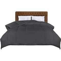 Utopia Bedding Summer Duvet with Filling, 200 gsm, Microfibre Quilt (135 x 200 cm, Grey)