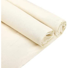 MUSLONG Muslin Fabric / Textile Unbleached Drape Fabric 2m&5m&10m Medium Weight 100% Cotton 160cm Wide Muslin Linen Fabric for Sewing Garment Fabrics (5 Metres)