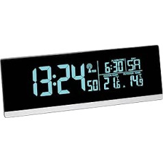 TFA Dostmann Multi-colour 60.2548 Digital Radio Alarm Clock with Colour Changing and Outdoor Temperature