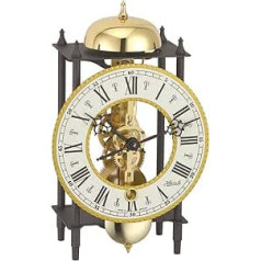 Hermle Uhrenmanufaktur Tischuhr, Schmiedeeisen, Schwarz-Gold, 24cm x 13cm x 9,5cm